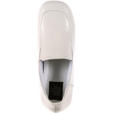 Calzado sin cordones, tacón alto, punta suave, blanco para mujeres SlipGrips, , large