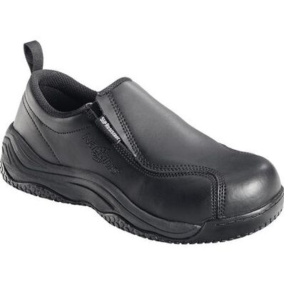 Calzado de trabajo sin cordones con punta de material compuesto para mujeres, , large