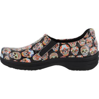 Easy WORKS by Easy Street Bind Women's Slip-Resistant Patent Leather Slip-on Work Shoe, , large