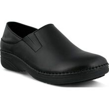 Spring Step Manila Women's Slip-Resistant Black Leather Slip-On Shoe