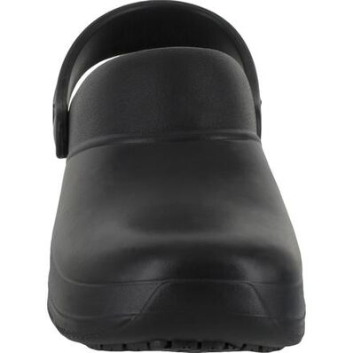 Easy WORKS by Easy Street Time Women's Slip-Resistant Black Slip-on Clog, , large