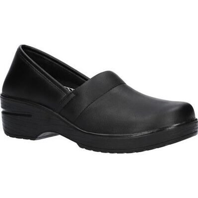 Easy WORKS by Easy Street Laurie Women's Black Slip-Resisting Slip-on Work Shoe, , large