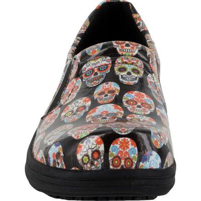 Easy WORKS by Easy Street Bind Women's Slip-Resistant Patent Leather Slip-on Work Shoe, , large